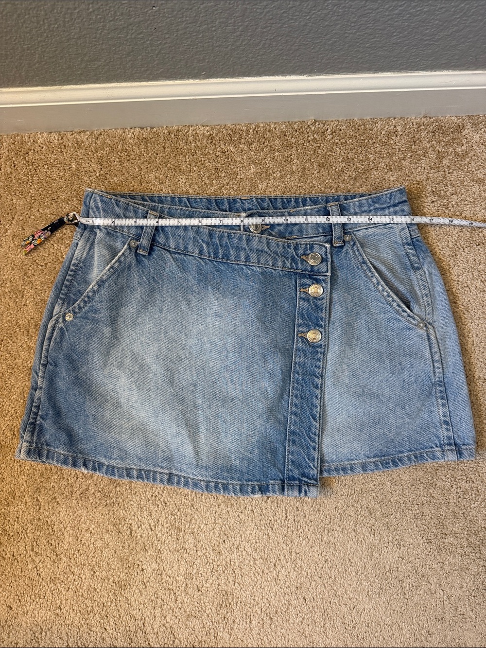 Free People Light Blue Denim Mini Skort - Picture 7 of 10